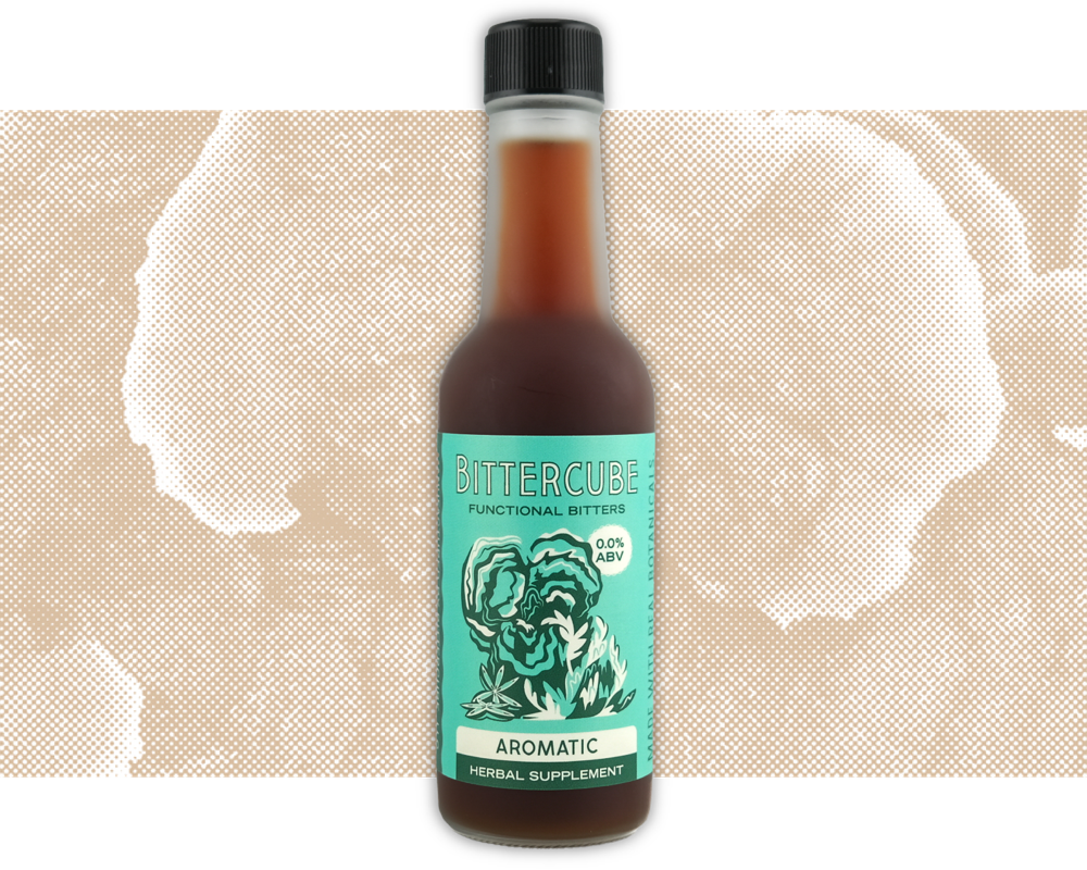 A bottle of Bittercube Aromatic Functional Bitters