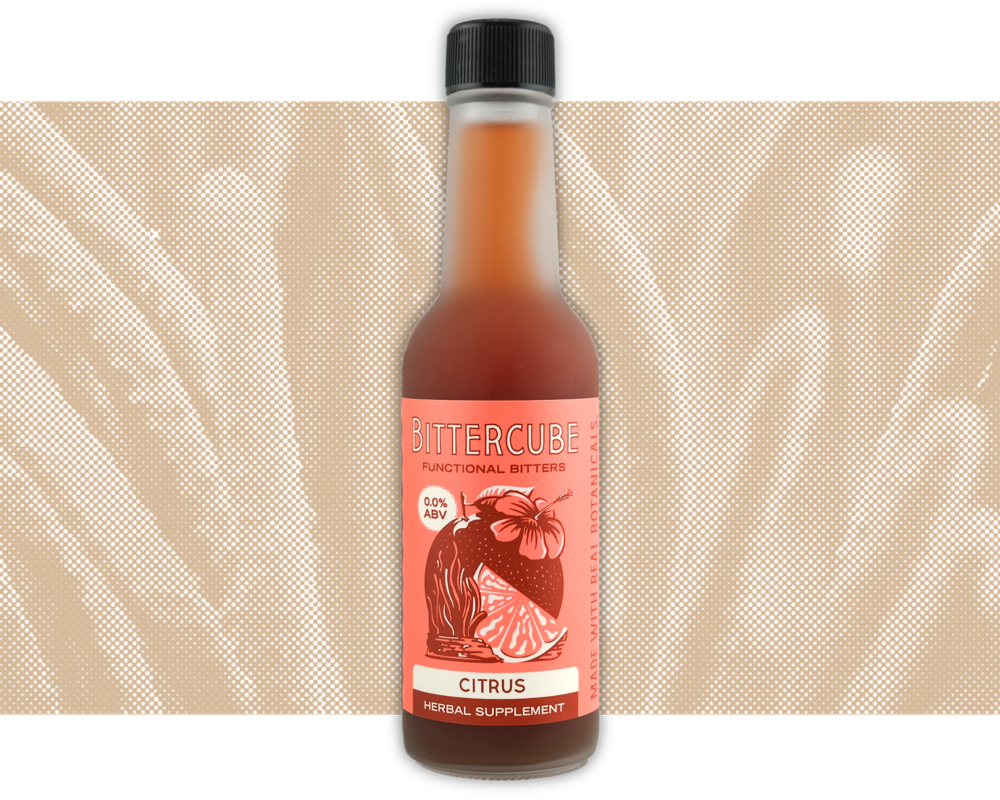 A bottle of Bittercube Citrus Functional Bitters